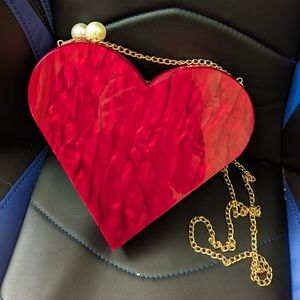Anthropologie Rae of Light Acrylic Heart Bag ❤️